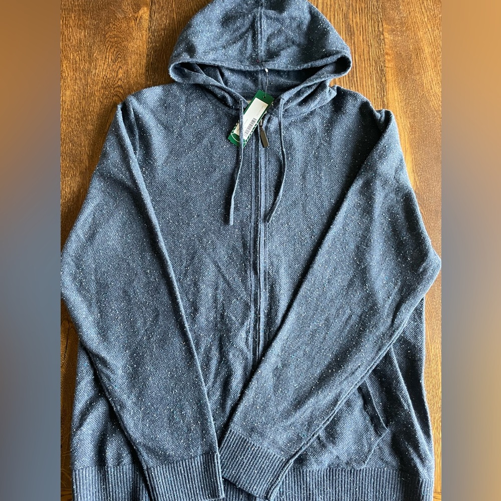 NWT Large navy Hawker Rye zip up hoodie sweater